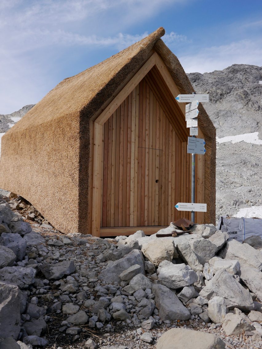 Facade of University of Stuttgart's alpine hut