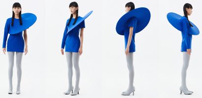 Blue top from the pop-up tent-inspired In Between collection