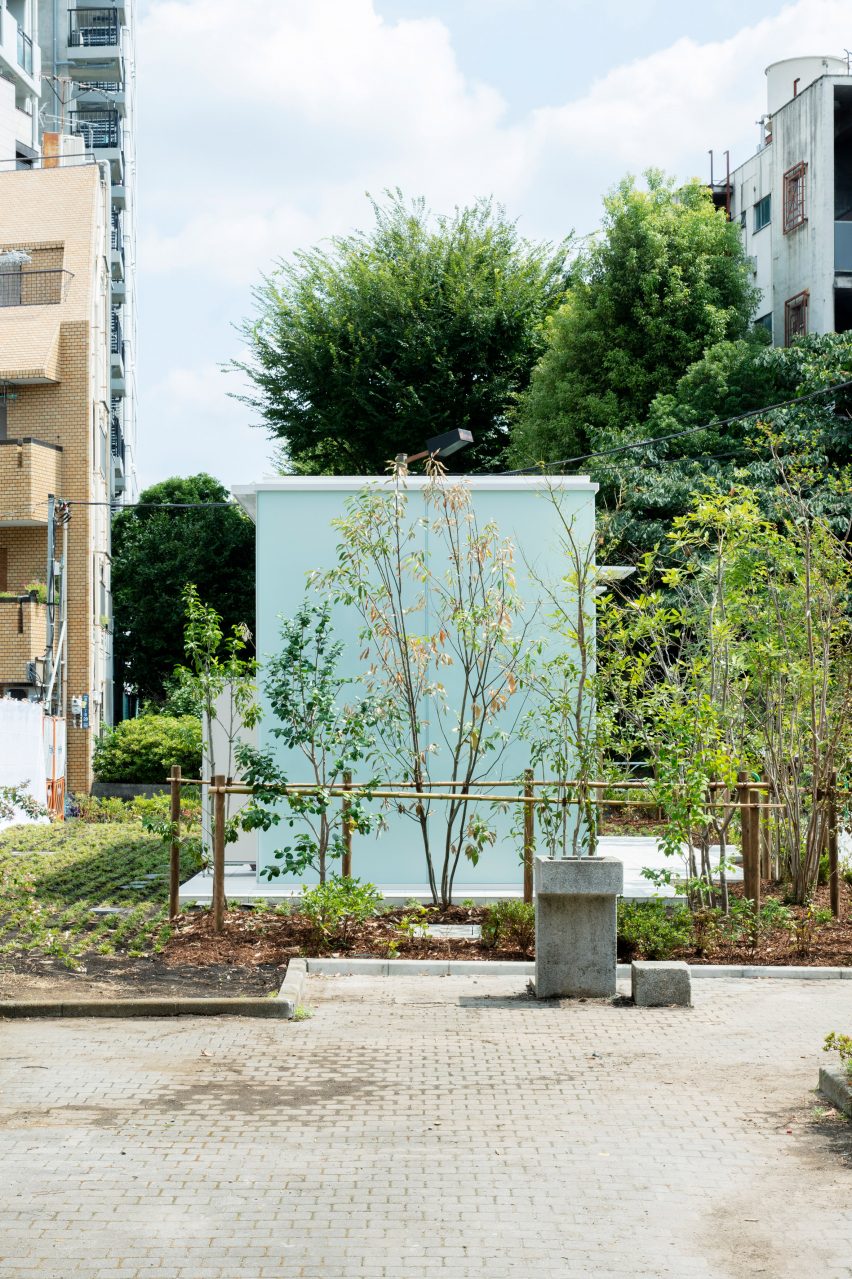 Takenosuke Sakakura creates lantern toilet in Tokyo's Nishihara Itchome Park
