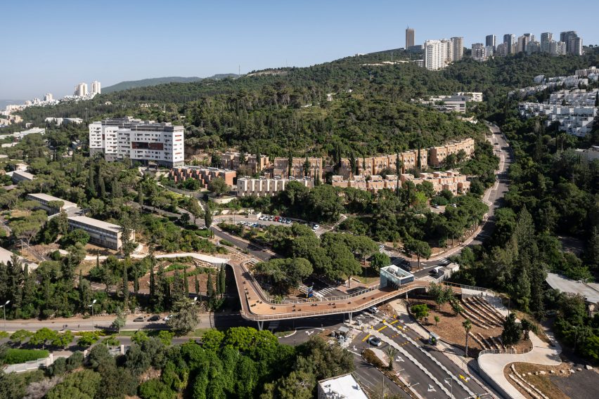Aerial of Technion Entrance Gate by Schwartz Besnosoff Architects