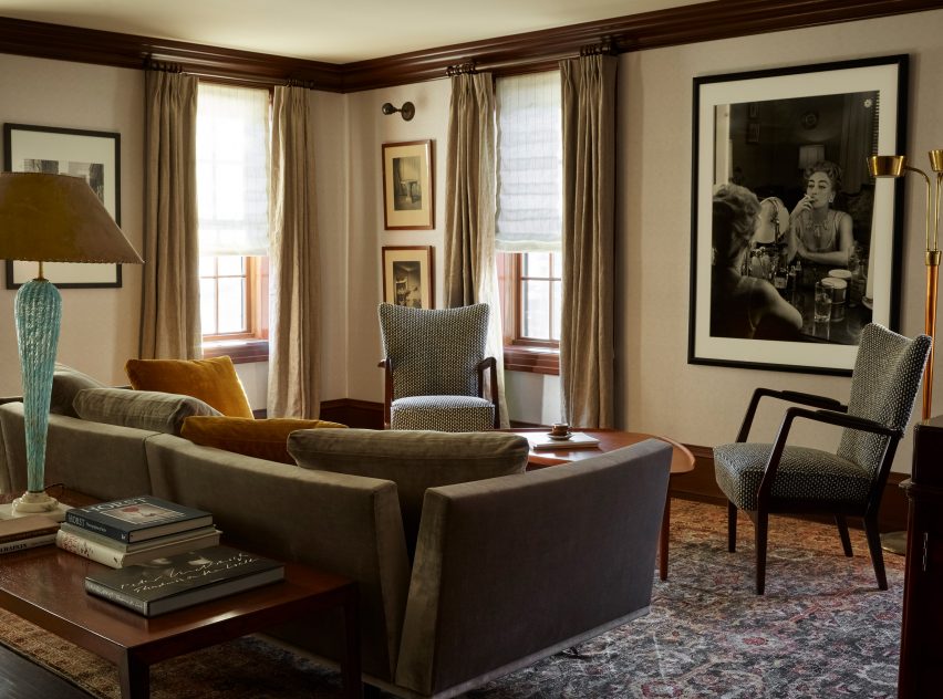Interiors of The Maker Hotel in Hudson, New York