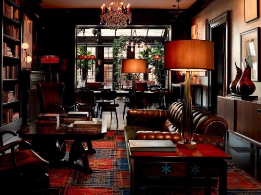 Interiors of The Maker Hotel in Hudson, New York