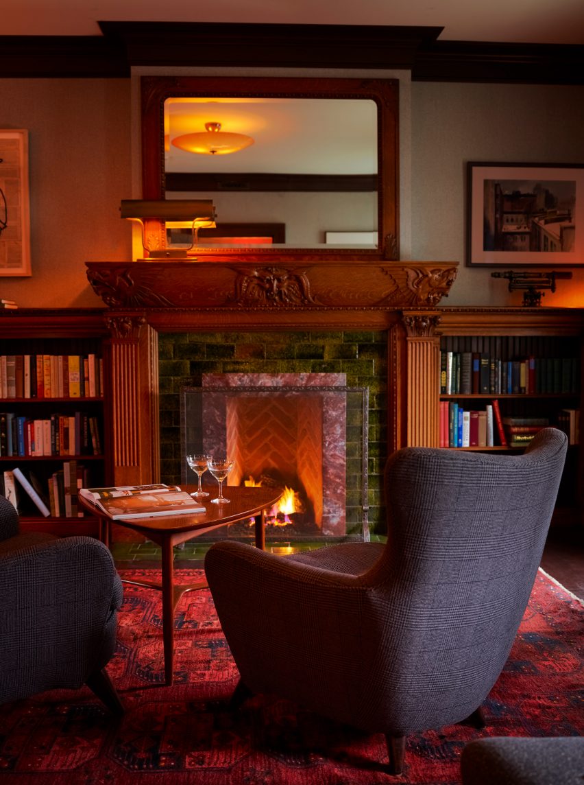 Interiors of The Maker Hotel in Hudson, New York