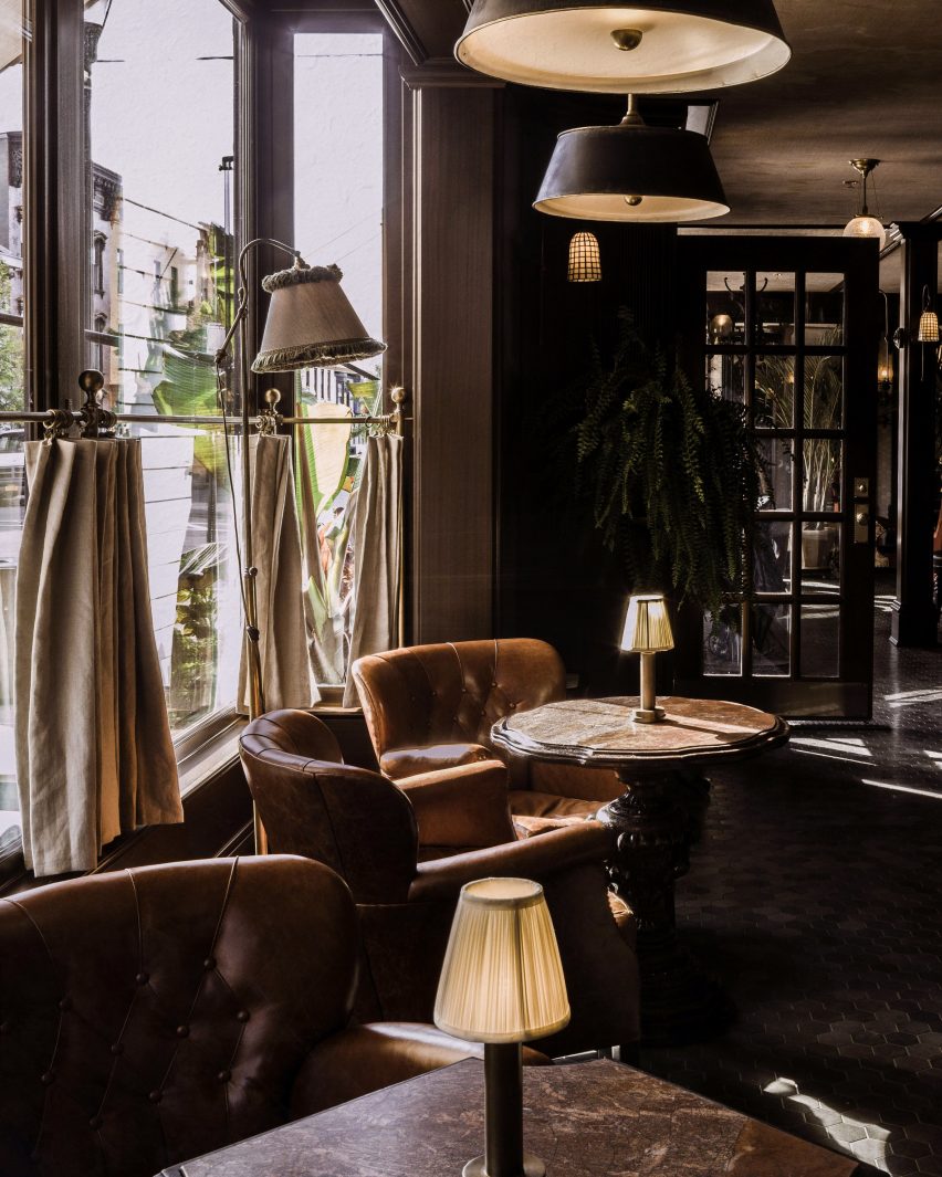 Interiors of The Maker Hotel in Hudson, New York