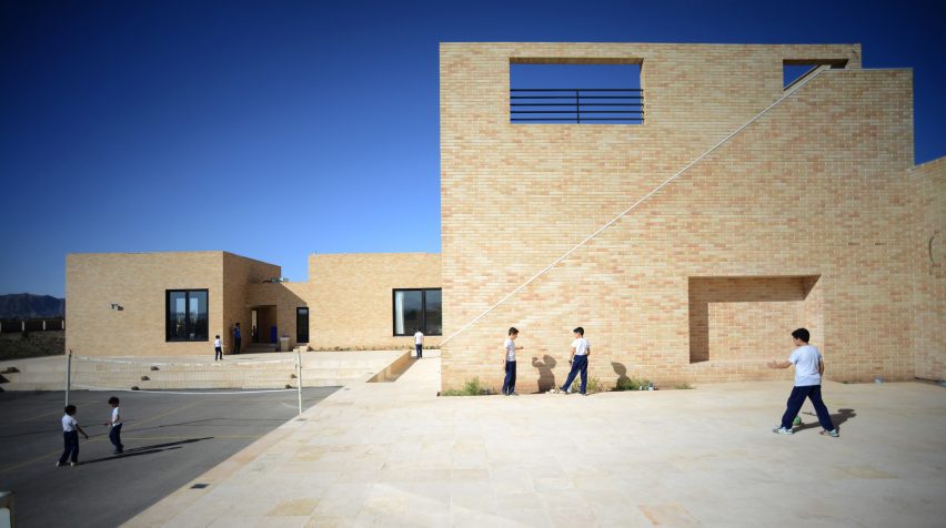 The Noor E Mobin G2 Primary School by FEA Studio made of brick in Iran