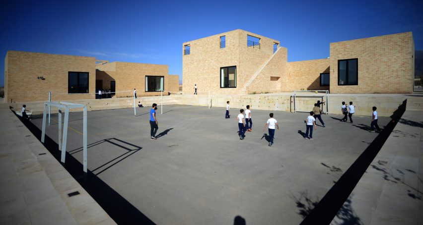 The Noor E Mobin G2 Primary School by FEA Studio made of brick in Iran