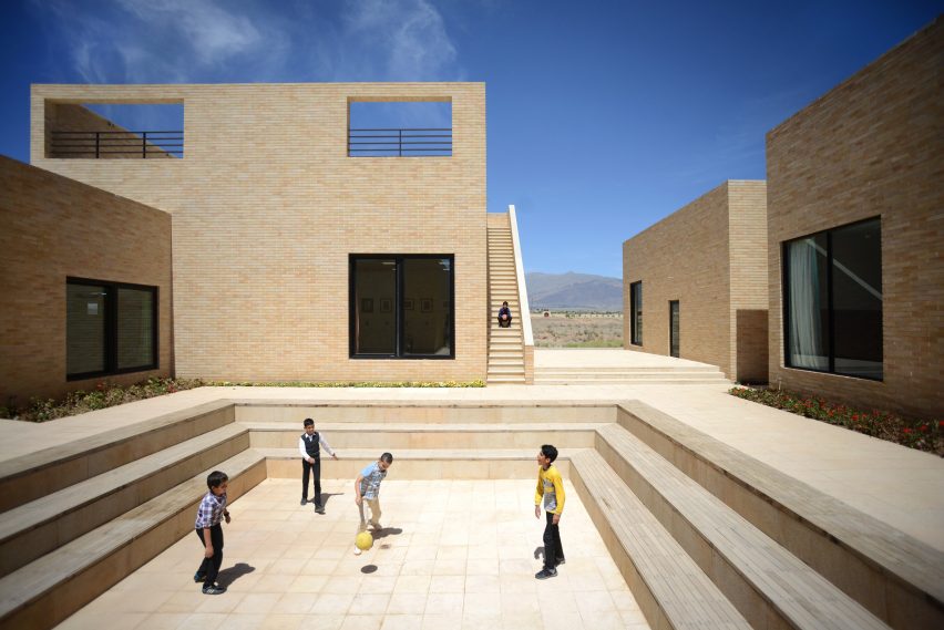 The Noor E Mobin G2 Primary School by FEA Studio made of brick in Iran