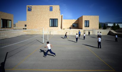 The Noor E Mobin G2 Primary School by FEA Studio made of brick in Iran
