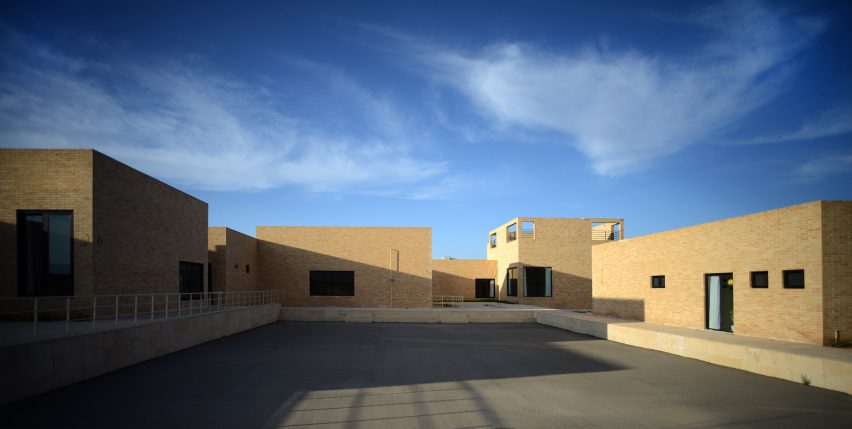 The Noor E Mobin G2 Primary School by FEA Studio made of brick in Iran