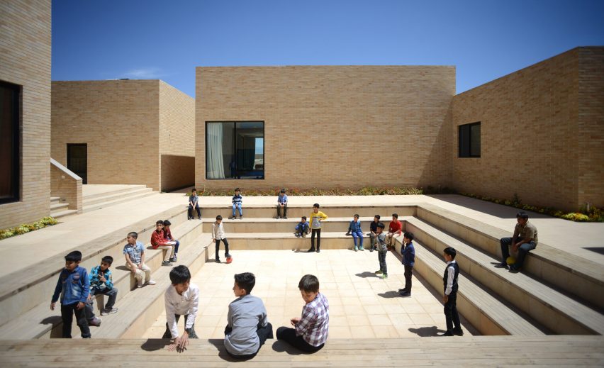 The Noor E Mobin G2 Primary School by FEA Studio made of brick in Iran