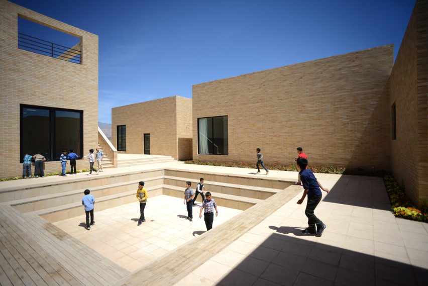 The Noor E Mobin G2 Primary School by FEA Studio made of brick in Iran