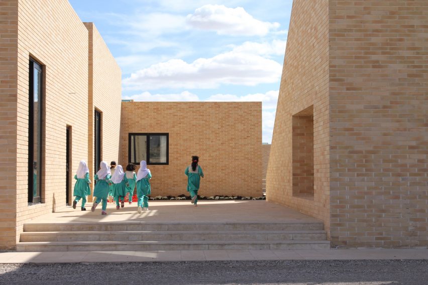 The Noor E Mobin G2 Primary School by FEA Studio made of brick in Iran