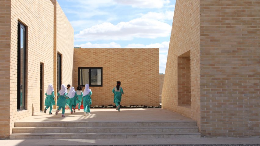The Noor E Mobin G2 Primary School by FEA Studio made of brick in Iran
