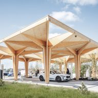 Electric car charging stations in Fredericia and Knudshove by Cobe