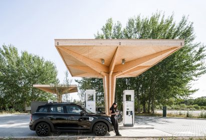 Electric car charging stations in Fredericia and Knudshove by Cobe