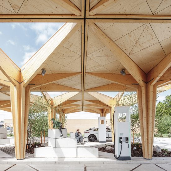 Electric car charging stations in Fredericia and Knudshove by Cobe