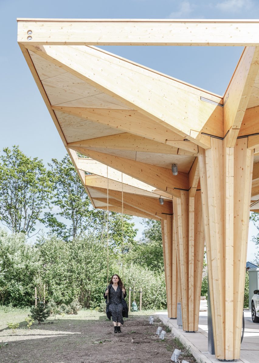 Electric car charging stations in Fredericia and Knudshove by Cobe