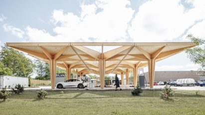 Electric car charging stations in Fredericia and Knudshove by Cobe