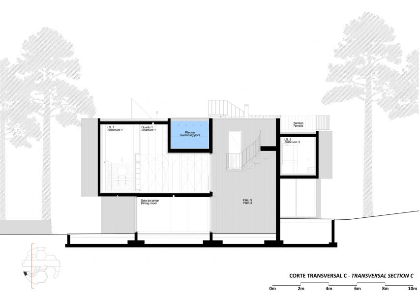 Plans for Trefoil House by Double O Studio