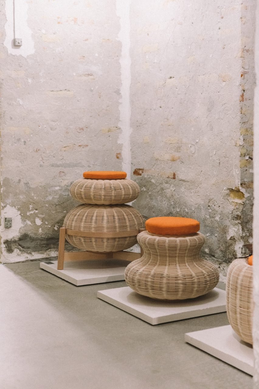Fellah wicker stool by Sia Hurtigkarl Degel and Pia Angela Rasmussen