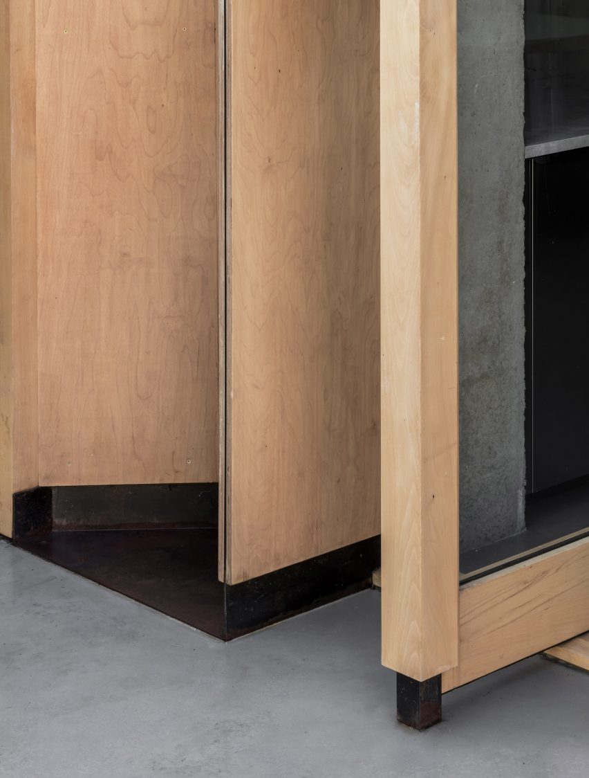 Wood detail of Untiled House extension by Szczepaniak Astridge in London