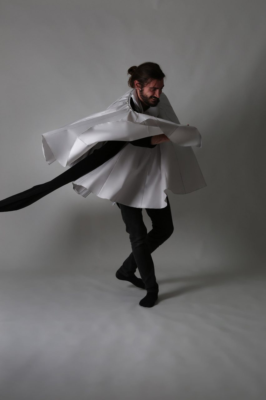 Urbanella gender neutral recycled polyester umbrella cape by Studio Mesh