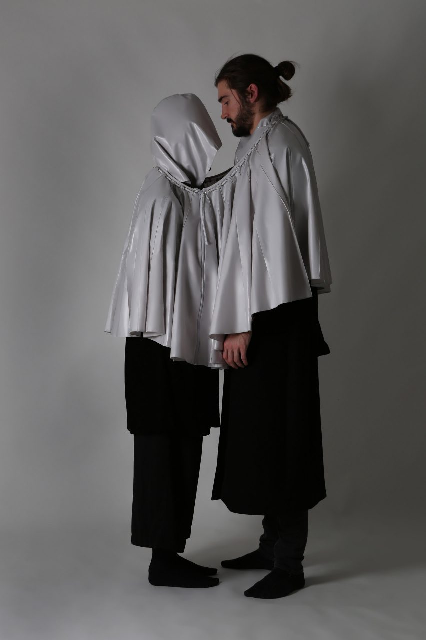 Urbanella gender neutral recycled polyester umbrella cape by Studio Mesh