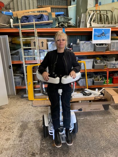 Suzanne Brewer's standing wheelchair has been shortlisted for a Dezeen Award