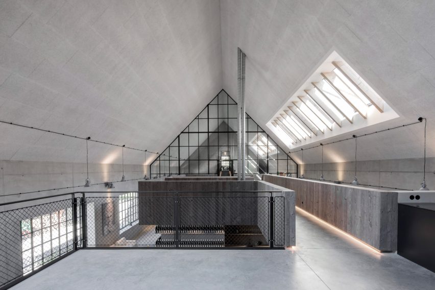 Clemens Strobl winery by Destilat features greyscale interiors