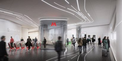Klenoviy Boulevard Station 2 on Bolshaya Koltsevaya Line in Moscow by Zaha Hadid Architects 