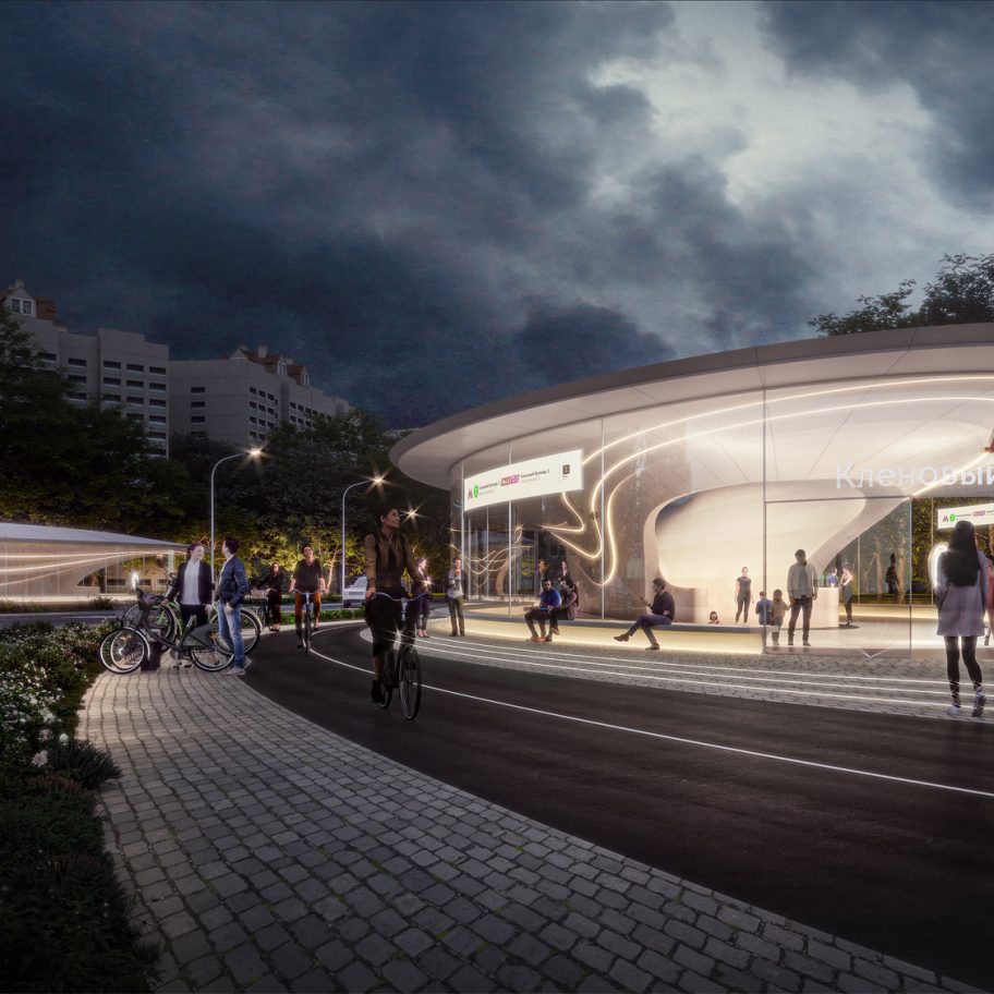 Klenoviy Boulevard Station 2 on Bolshaya Koltsevaya Line in Moscow by Zaha Hadid Architects 