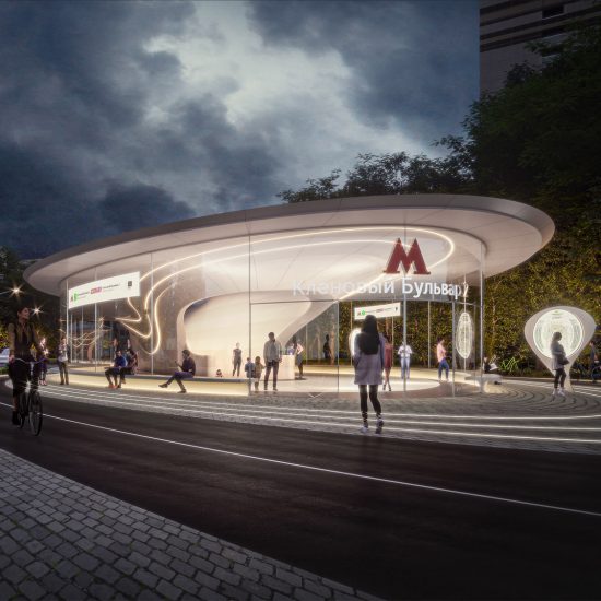 Klenoviy Boulevard Station 2 on Bolshaya Koltsevaya Line in Moscow by Zaha Hadid Architects 