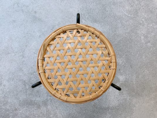 Vegahouse designs Zalue stool with removable woven bamboo seat