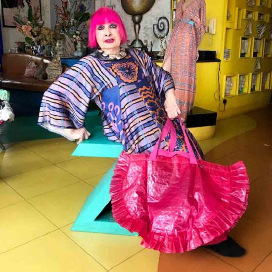 Zhandra Rhodes designs Karismatisk version of IKEA Frakta bag