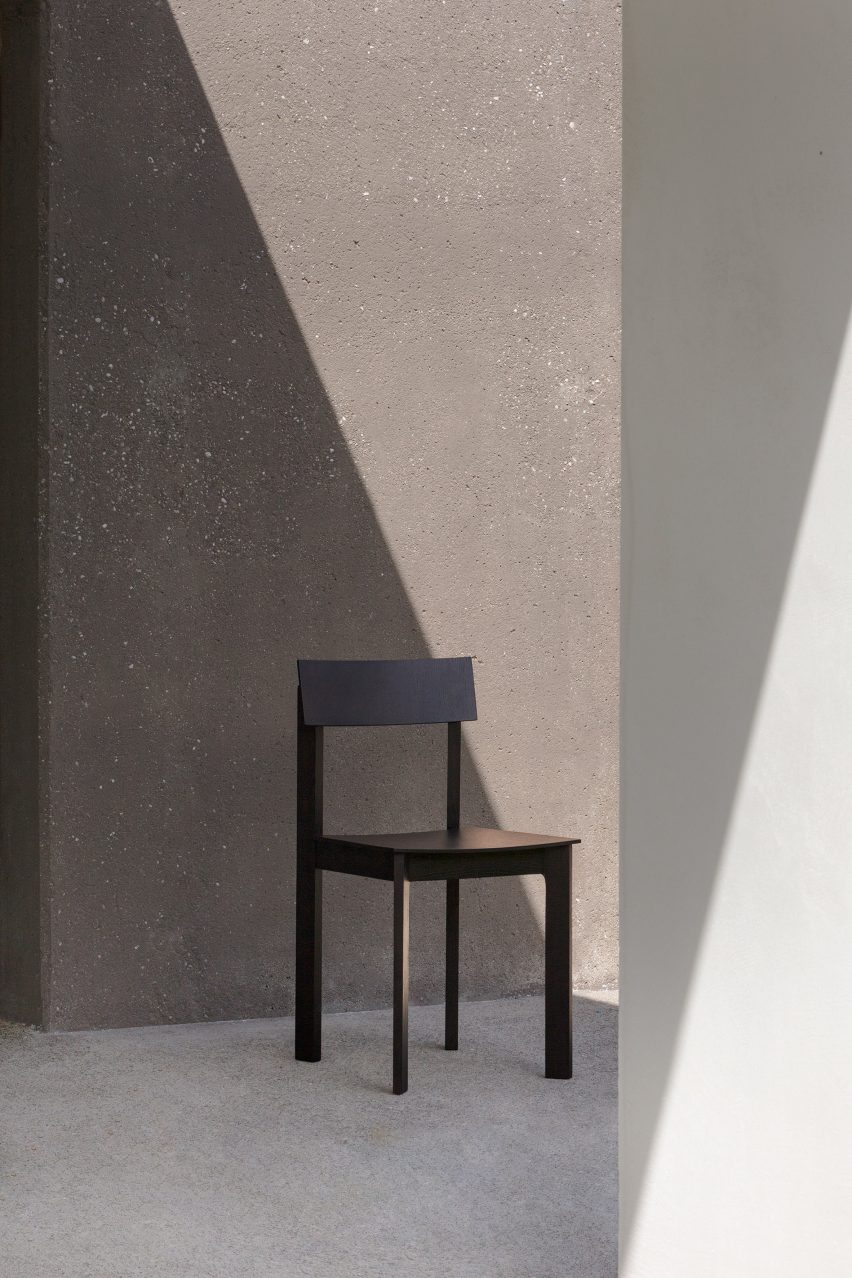 Stained-wood Candid chair for Zilio A&C