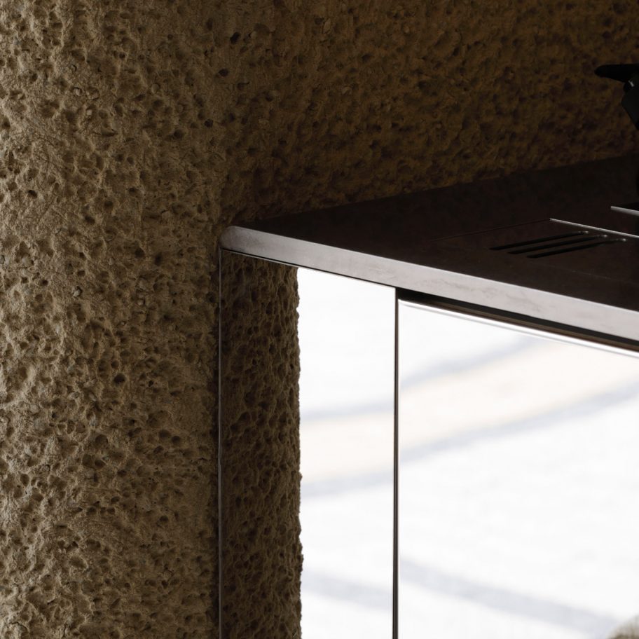 Aesop in Shinjuku features plaster walls and steel fixtures