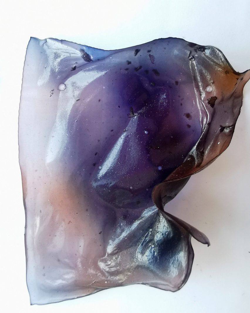 Bioplastic made by Alice Potts