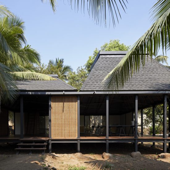 Exterior of Mumbai Artist Retreat by Architecture Brio in Alibag, India