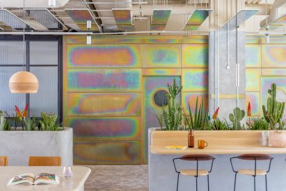 Reception of Bermonds Locke hotel in London designed by Holloway Li