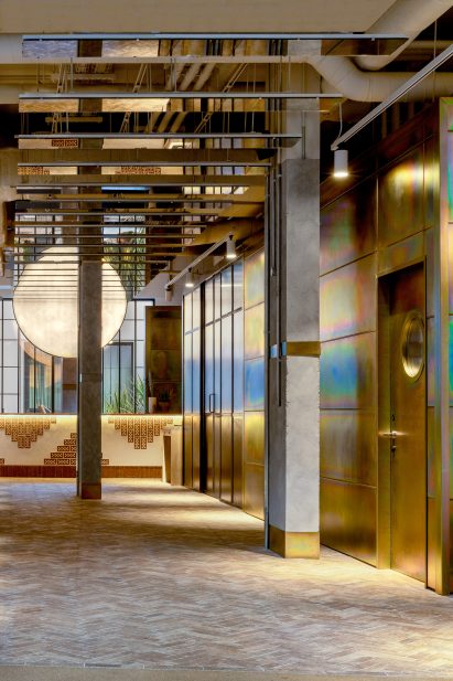 Reception of Bermonds Locke hotel in London designed by Holloway Li