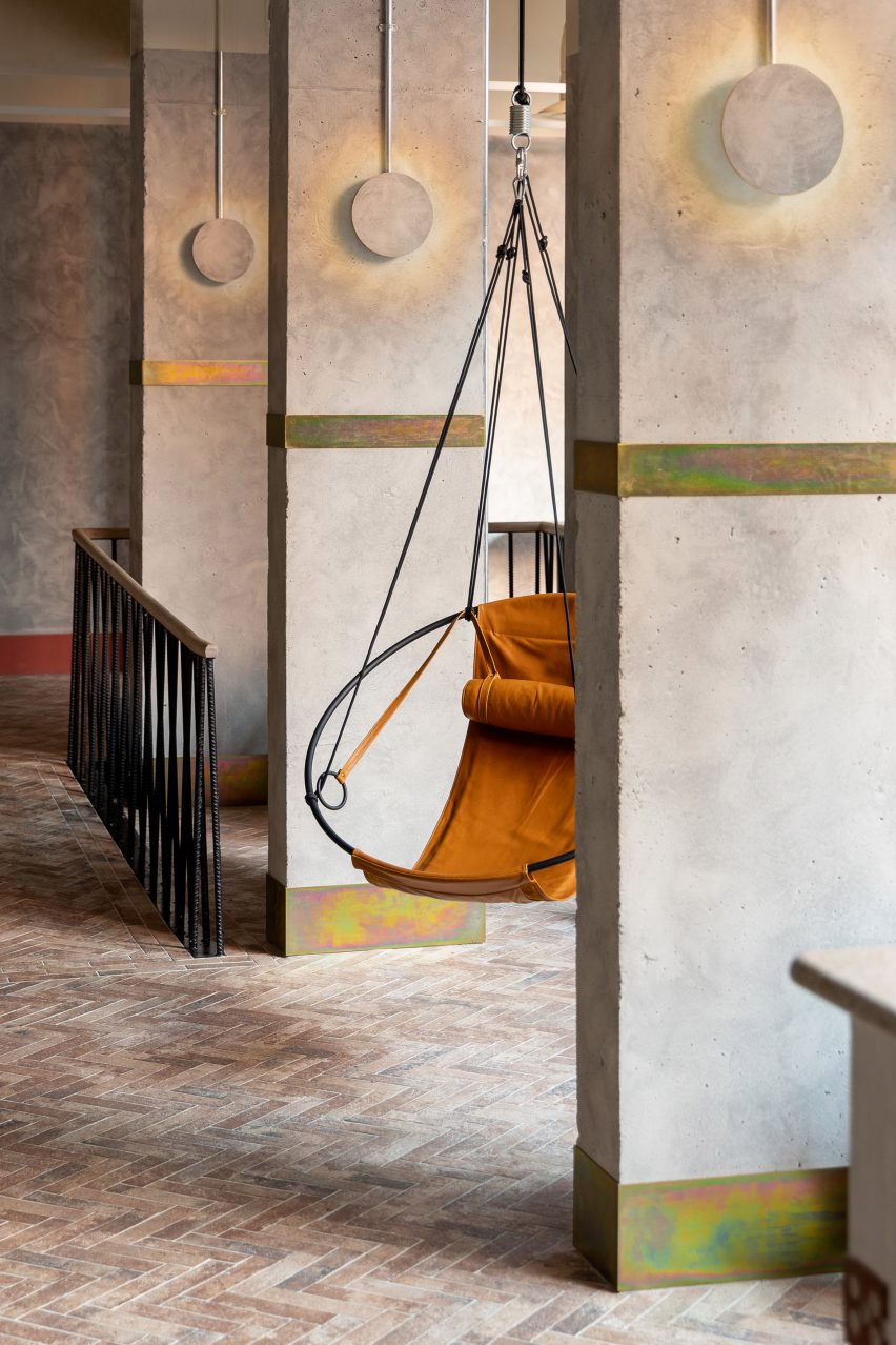 Reception of Bermonds Locke hotel in London designed by Holloway Li