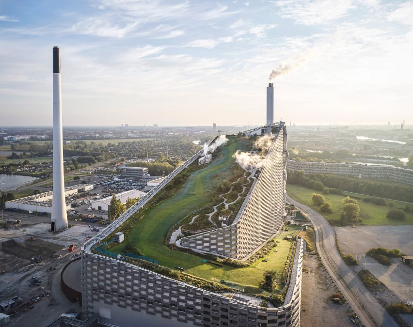 Hufton + Crow photographs of Amager Bakke, the power station and ski slope designed by BIG in Copenhagen