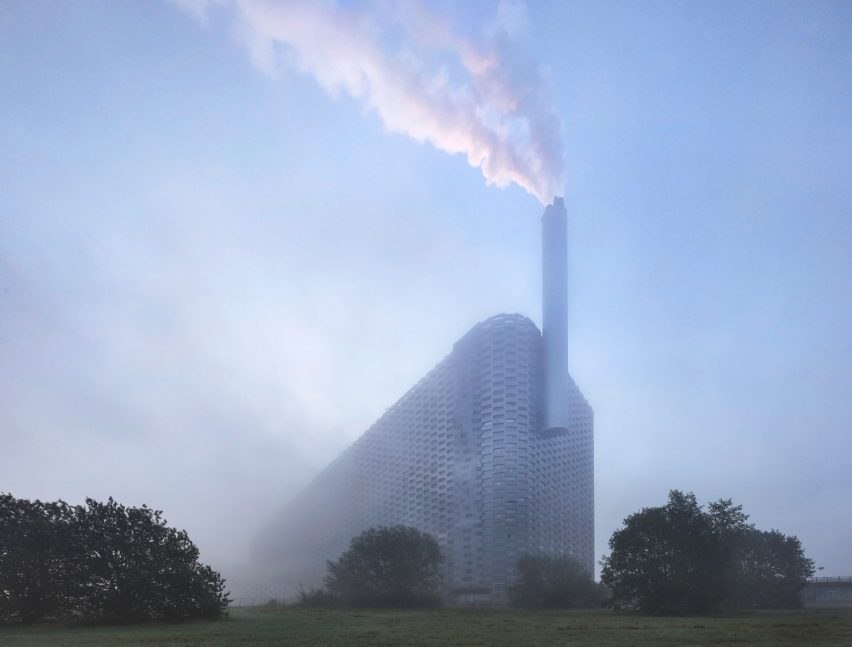 Hufton + Crow photographs of Amager Bakke, the power station and ski slope designed by BIG in Copenhagen