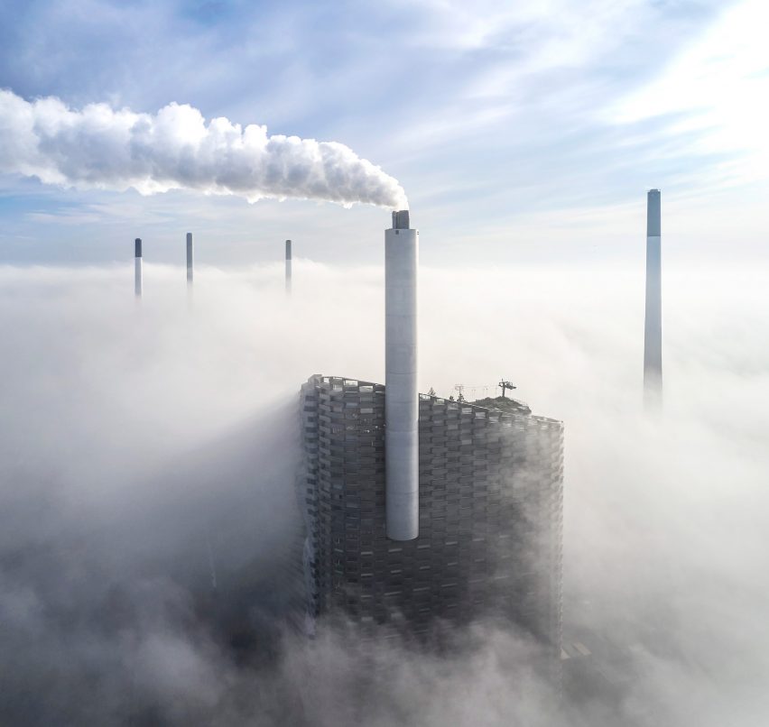 Hufton + Crow photographs of Amager Bakke, the power station and ski slope designed by BIG in Copenhagen
