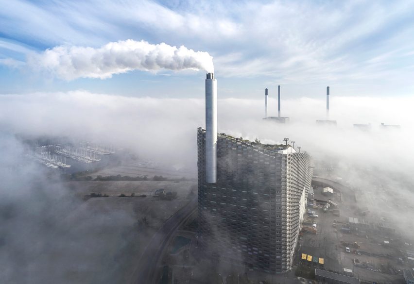 Hufton + Crow photographs of Amager Bakke, the power station and ski slope designed by BIG in Copenhagen