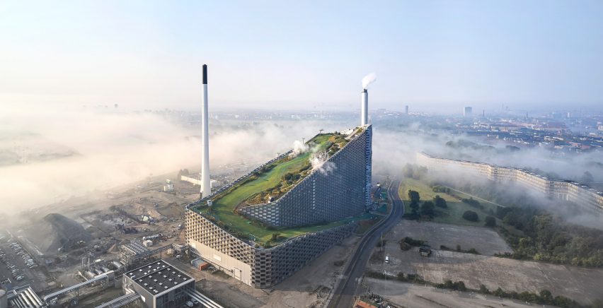 Hufton + Crow photographs of Amager Bakke, the power station and ski slope designed by BIG in Copenhagen
