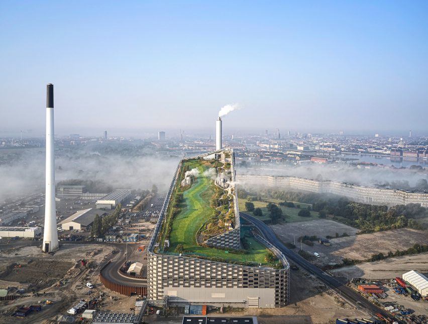 Hufton + Crow photographs of Amager Bakke, the power station and ski slope designed by BIG in Copenhagen