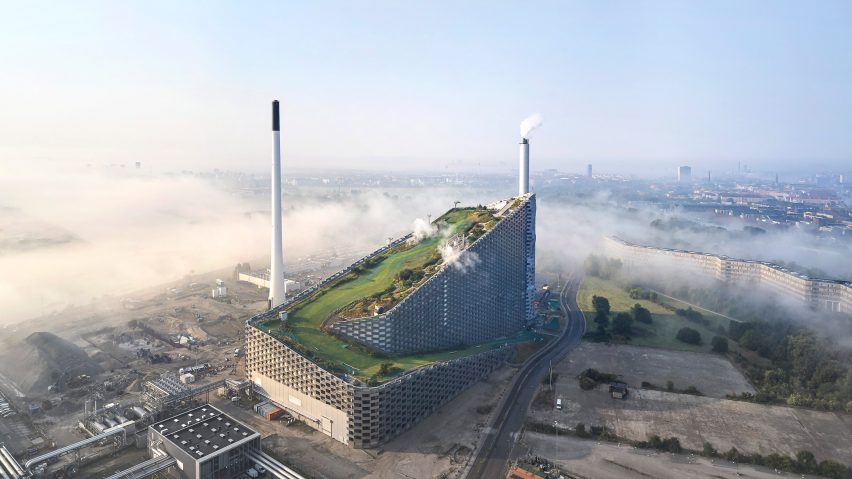 Hufton + Crow photographs of Amager Bakke, the power station and ski slope designed by BIG in Copenhagen