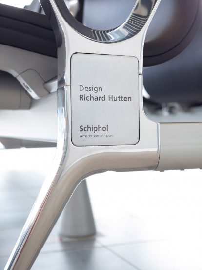 Richard Hutten melts down Schiphol airport's old chairs for new Blink seating system with Lensvelt