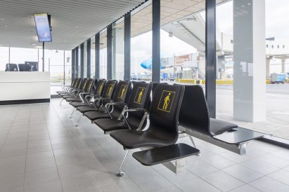 Richard Hutten melts down Schiphol airport's old chairs for a new seating system with Lensvelt
